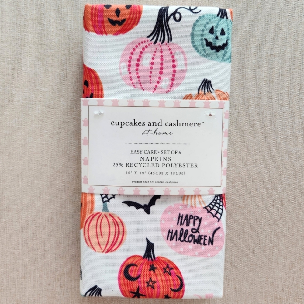 Cupcakes & Cashmere Halloween Napkins - Pumpkins JOL Spiders - New